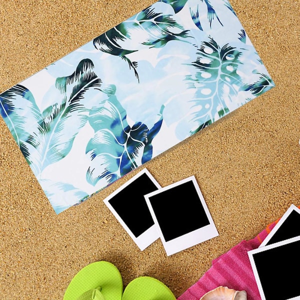Strandhåndklæde overstørrelse 75*150 cm Sandfri håndklæder, Camping Sports Strandtilbehør, blå slipsfarve
