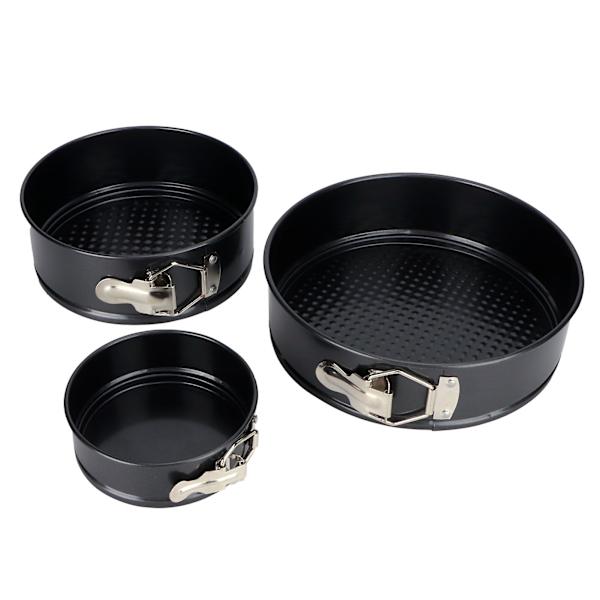 3 stk./sæt kagebageform DIY kulstofstål non-stick rund form køkken tilbehør
