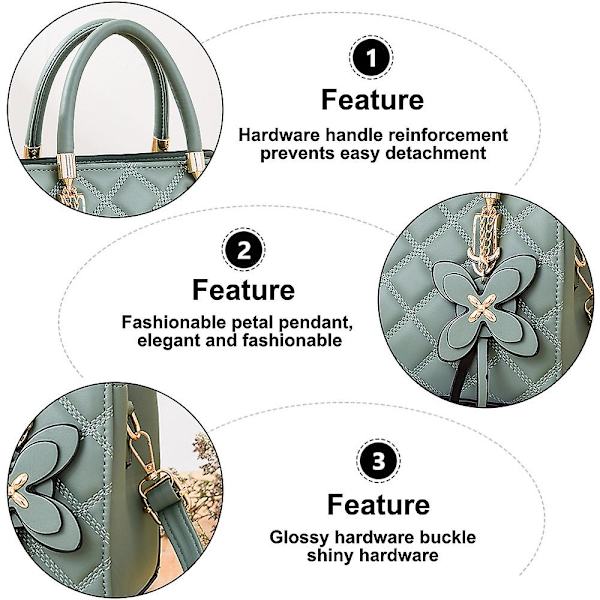 Ny Fashion Rhombus Bærbar Lille Firkantet Taske Kunstlæder Skuldertaske Crossbody Taske