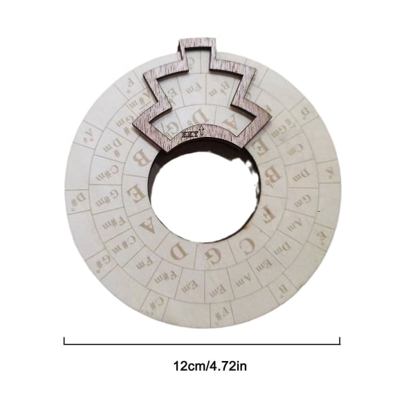 Træmelodi-værktøj, cirkelformet træhjul og musikalsk undervisningsværktøj, akkordhjul til musikere