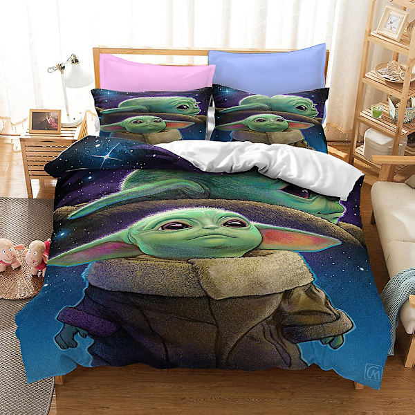 Mandallo Y009 # Hemtextil Mandalorian Series Quilt Cover Digitaltryck Tredjedelat Set 3d