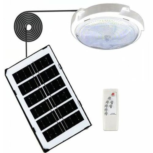 Smart innendørs solcelle taklampe IP66 solcelle hagelys utendørs linjekorridorlys for hagedekorasjon (svart) 65W