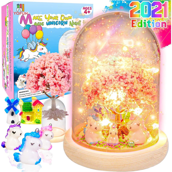 Unicorn Night Light Craft Kit Craft Night Lights for 4 til 9 år gamle jenter Gaver