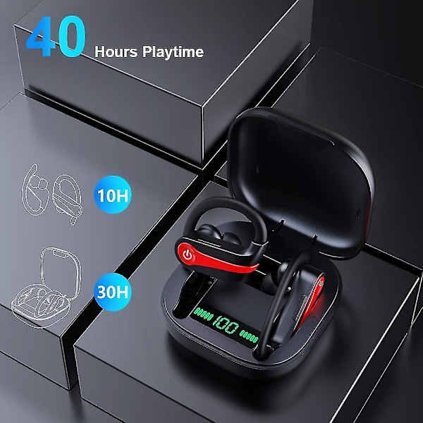 Knogleledning Multifunktionel Knap Øremonteret Bluetooth Headset Ipx5 Vandtæt Høj Kvalitet Bærbar Trådløs Øretelefoner