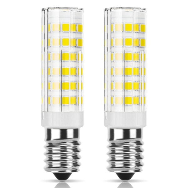LED E14 avtrekkshette, 7W, 76 lysdioder, kaldhvit, 220a€?240V, ikke dimbar (2 stk)