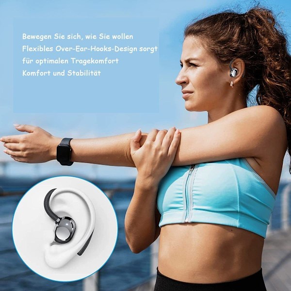 Bluetooth 5.1 -kuulokkeet urheiluun, vedenpitävät langattomat nappikuulokkeet