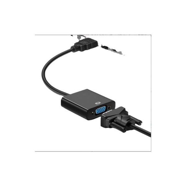 HDMI till VGA HD-adapterkabel med ljud- och videokontaktomvandlare, lämplig för