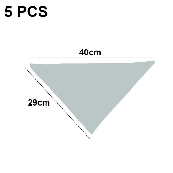 5-pack haklappar i ekologisk bomull i pastellfärger. Fixerad form4
