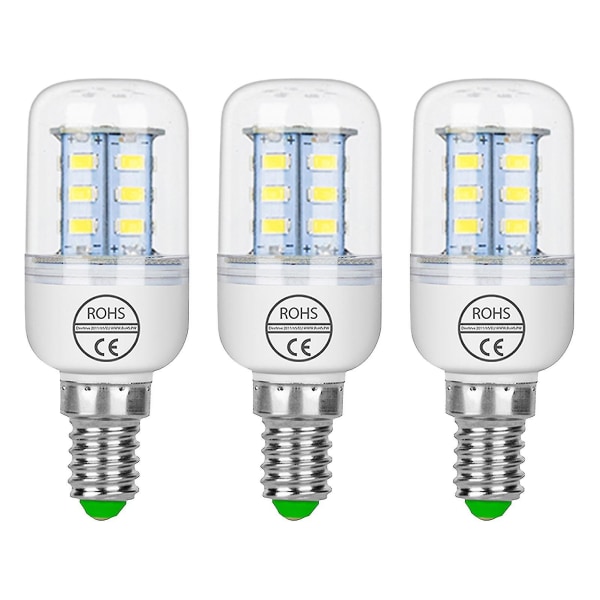 Led-maissilamppu, korkea kirkkaus 3000k/6500k E14 Cri 70+ välkkymätön keittiön valopolttimo - 3 kpl