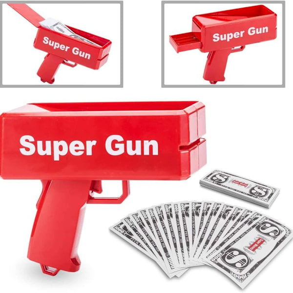 GODS + Gadgets Super Money Gun Toy Money Gun Party Revolver Shoots