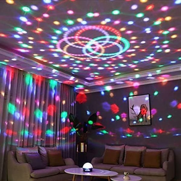 Disco Ball Disco Lys Fest Disco Lys Projektor LED Festlampe 9 Farger