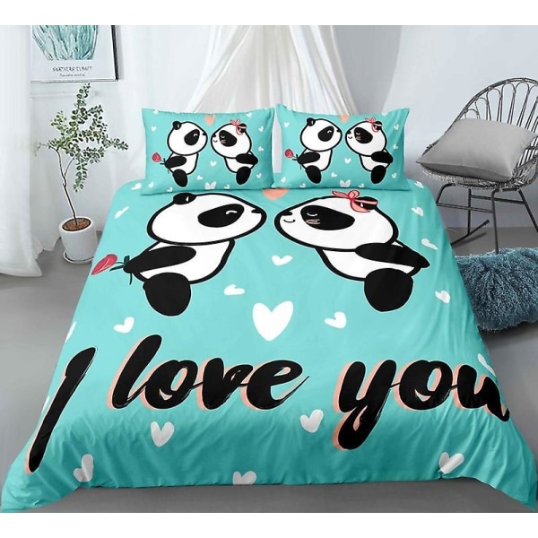 Xm-13# 3D Panda Animal Cute Kit Dynetrekk Sett Tredelt Sett Firedelt Sett
