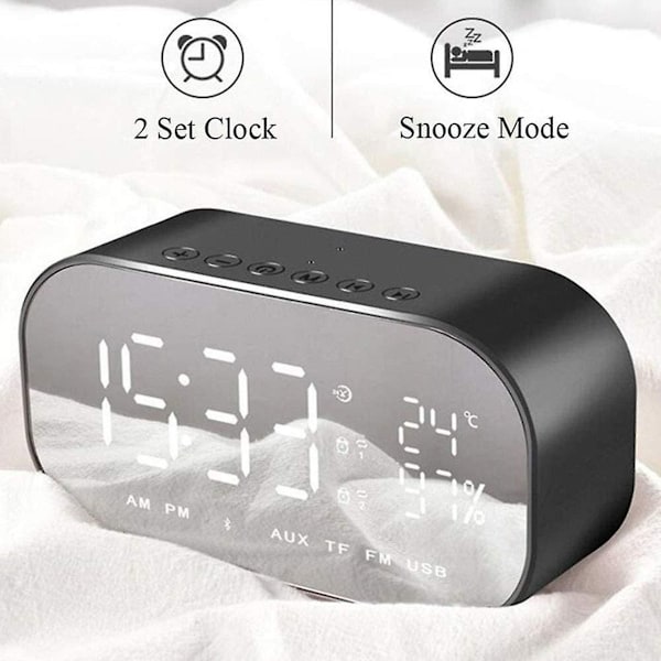 Trådlös Bluetooth LED-väckarklocka