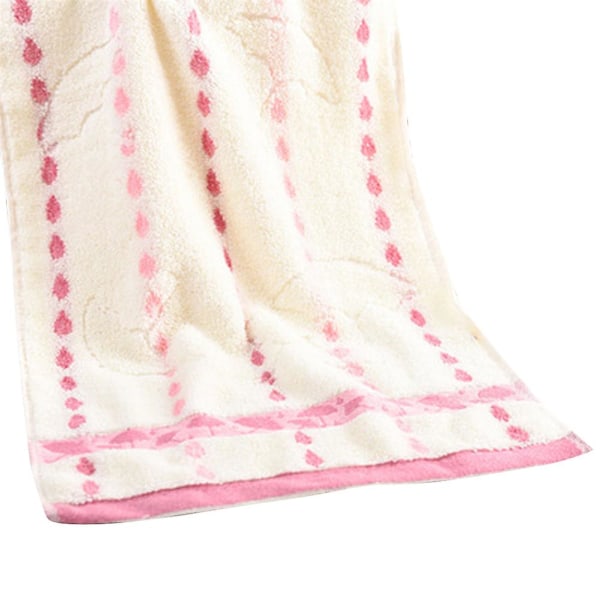 Blødt bomuldshåndklæde Hjem Hotel Badeværelse Badning Bruser Håndklæde Mand Kvinde Vaskeklud (pink)