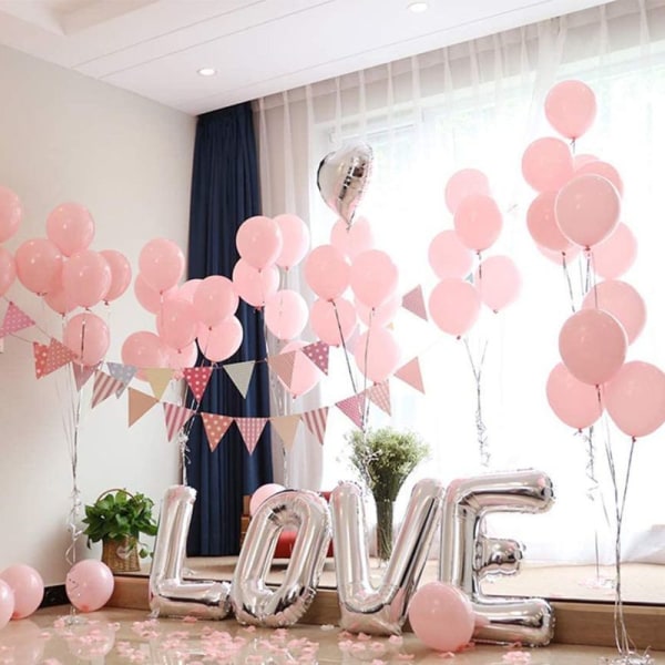 Chailert Ballong: 10-tums rosa ballong latexballong för