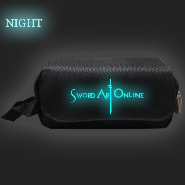 Sword Art Online SAO Lysende Pennal Bærbar Pennal Stasjonær