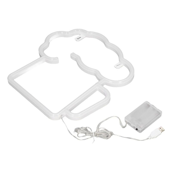 Neonölsskyltar Gul Vit Batteridriven USB-driven IP45