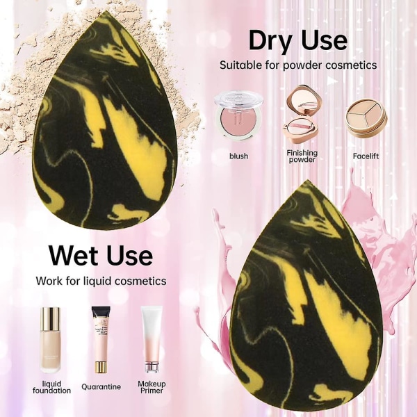 Dali Petrokemiske Makeup Svampe, Bløde Skønhedsprodukter, Foundation Pudder Makeup Svampe, 2 Stk.