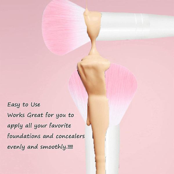 Foundationbørste til flydende makeup Dobbeltsidet foundationbørste og concealerbørste