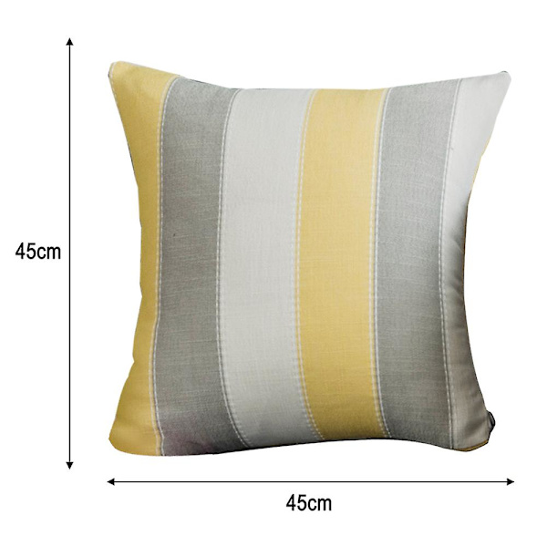 2-pack bondgård Stripe Throw kuddfodral, dekorativa örngott kuddfodral (mörk, grå, beige)