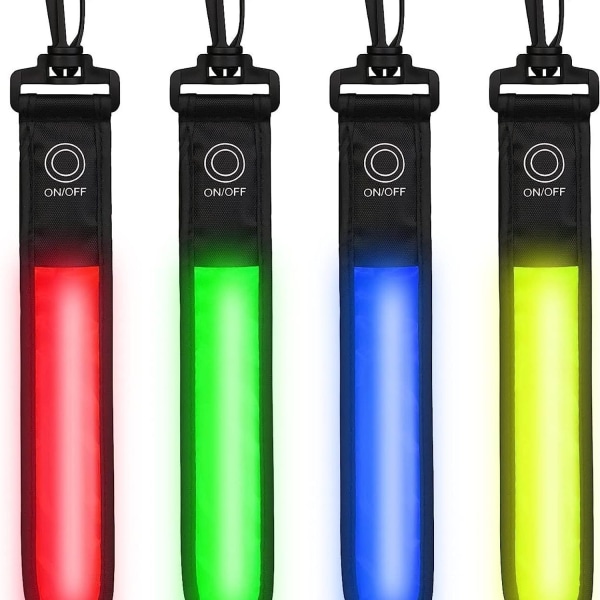 Pakke med LED-blinklys - 3 LED-tilstande - Børnesikkerhedslys - Reflekterende