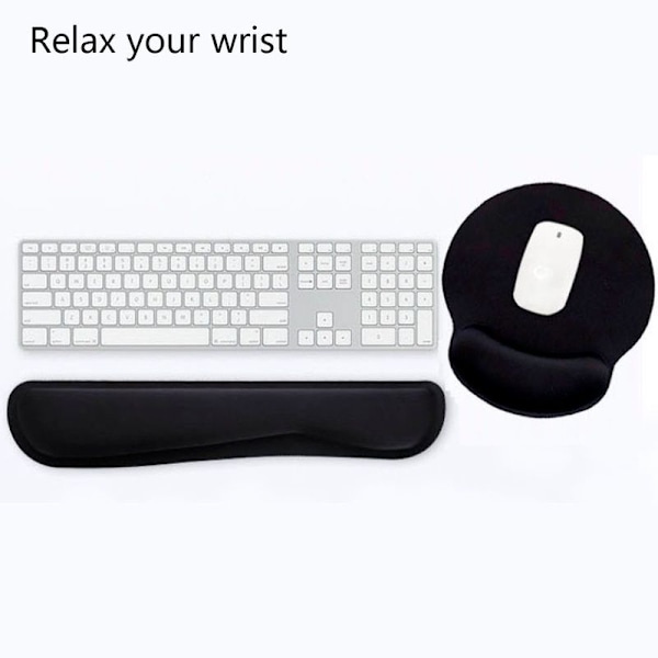 Håndledsstøtte til tastatur, musemåtte, håndledsstøtte til mus. Tastaturpude håndledsstøtte