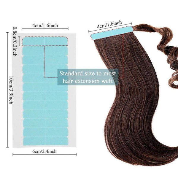 ark med ersättningstejp, självhäftande remsor, ersättningstejp för tejp i hårförlängningar