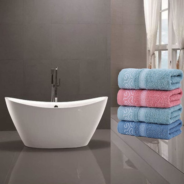 Pakke håndklær i 100 % bomull, sett med håndklær til bad, mykt og svært absorberende håndkle (33*72 cm)