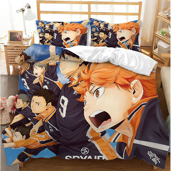 Pq-4# Serie Sport Volleyboll Junior 3d Digitaltryck Quilt Cover Set med tre set med fyra set