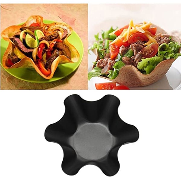Auperto 4 stk bølgete bakeformer, uvanlige bakeformer, kakeform med non-stick belegg, 6 tommers karbonstål blomsterformet bakebrett