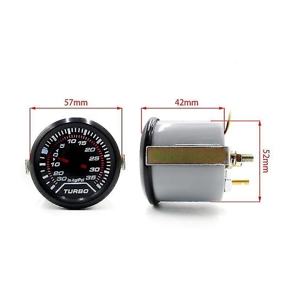Gauge Turbo Boost -paineenmittausmittari Turbo -mittari Yleismaailmallinen autoon