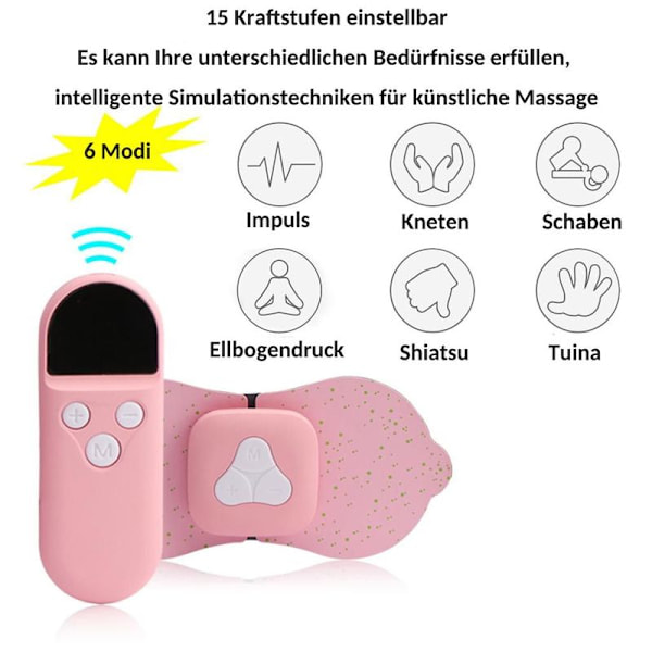 Bärbar Mini EMS Kroppsavslappnande Massageapparat Elektrisk Akupunktur Massageplatta Också