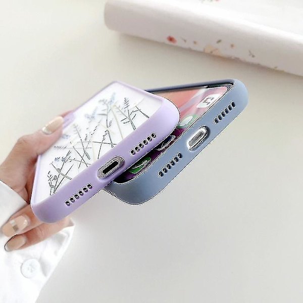 For 12 Mini Hole Skin Feel Plants Beskyttende Etui (lilla)