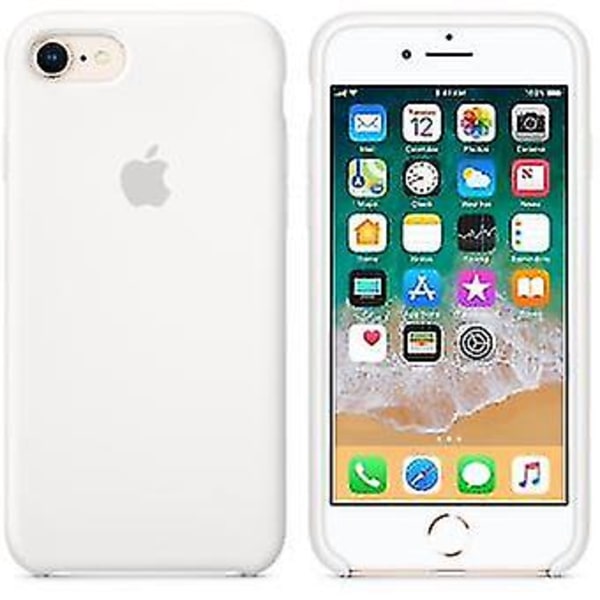 White Apple Silicone case for iPhone 7, 8 and Se2nd