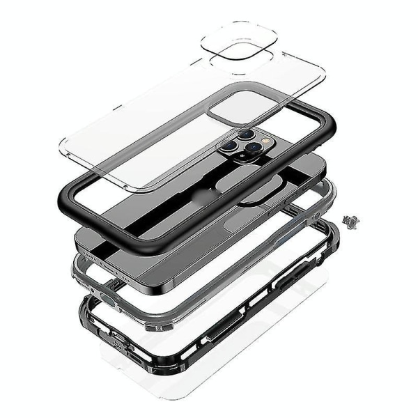 Vattentätt fullständigt skydd Pc + Tpu-telefonfodral för iPhone 12 Pro Max