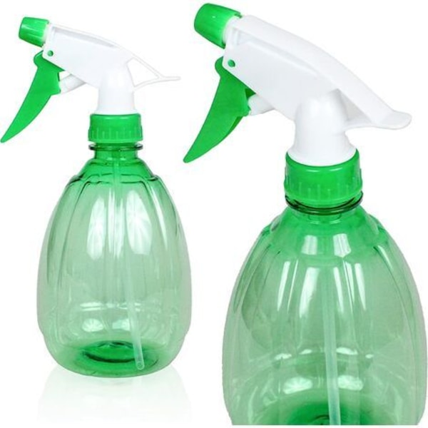 Plast sprayflasker tomme spray 500 ml for innvendig eller utvendig rengjøring - 2 stk Grønn