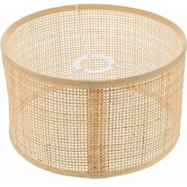 Wicker Rattan Lampskärm Kandelaber Vävd Lampskärm Taklampa Kåpor Klämma på Glödlampa Lampskärm för Bord Vägg Tak Golvlampa