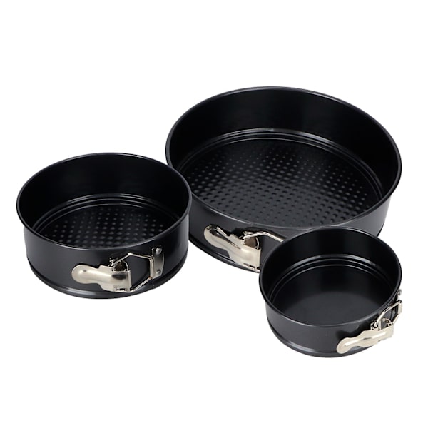 3 stk./sæt kagebageform DIY kulstofstål non-stick rund form køkken tilbehør