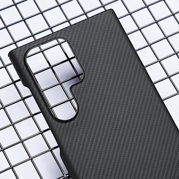 För Samsung Galaxy S24 Ultra Skal 600d Fin Textur Aramid Fiber Slim Telefonfodral, Svart