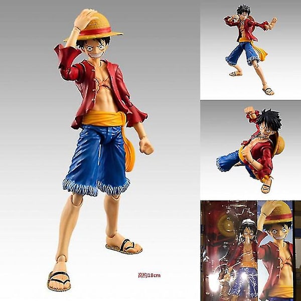 Anime Figur One Piece Zoro Actionfigur Monkeydluffy Figur Skulptur Dekoration Statue Dukke Model Samleobjekt Legetøjsfigur 18cm