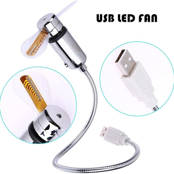 USB-ur, mini LED-ur, foldbar svanehals til, LED-ur-ur