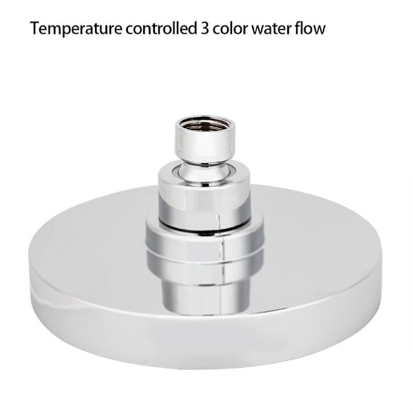 3-färgad LED-lampa, automatisk temperaturkontroll för duschen