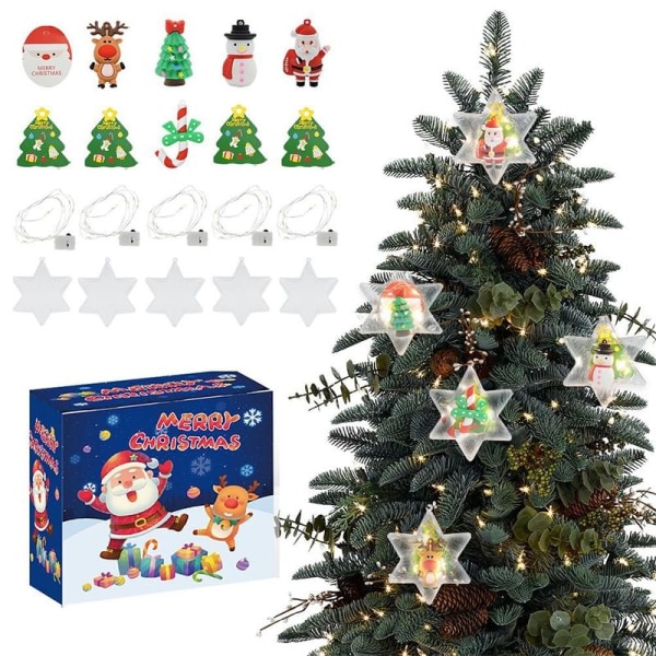 Julekalender med mini-ophæng til nedtælling til jul