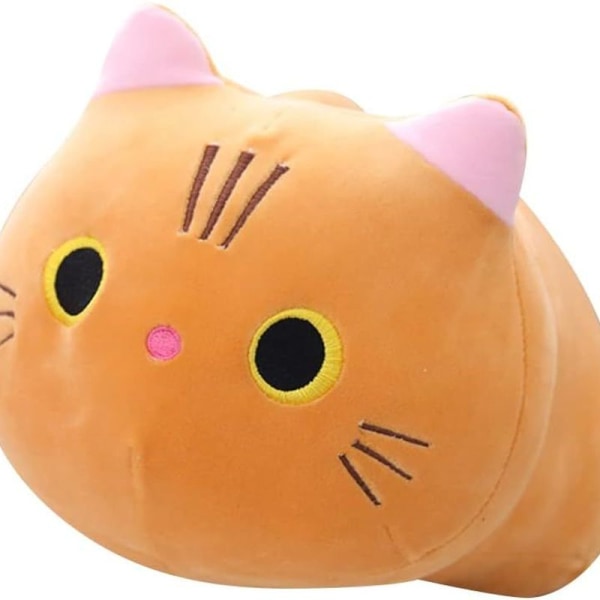 Söt katt plysch leksak gosedjur husdjur djurdocka gosedjur orange + 25 cm