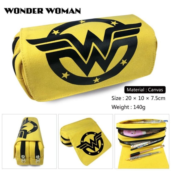 Creative Wonder Woman penaali lasten case paperitavaralompakko keltainen
