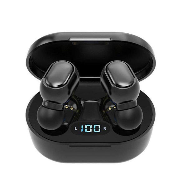 Langaton Bluetooth-kuuloke TWS-pelikuuloke Läpinäkyvä mukava latauskotelo