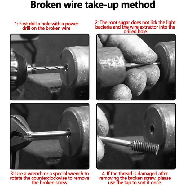 Broken Screw Extractor Multi Slotted Screw Extractor Kit Rustfrit stål Hårdhed Broken Screw Extractor Nem at fjerne Velegnet til at fjerne beskadigede