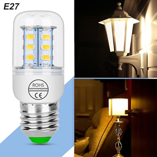 Superlys og effektiv LED-pære E27 Cri 70+ 3000k/6500k Majslampe til hjemmebrug - 3 stk.