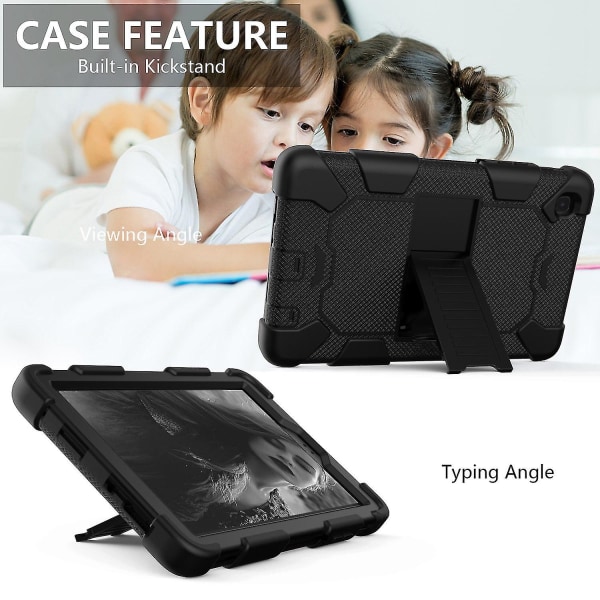 For Samsung Galaxy Tab A7 Lite 8.7-tommers Dual Color Silikon + Pc Tablet Etui Kickstand Støtsikkert Beskyttende Deksel
