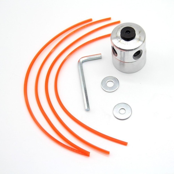 Aluminum Wire Head Trimmer Head Double Line Spool Nylon Line Head for Gasoline Brush Cutter Lawn Mower